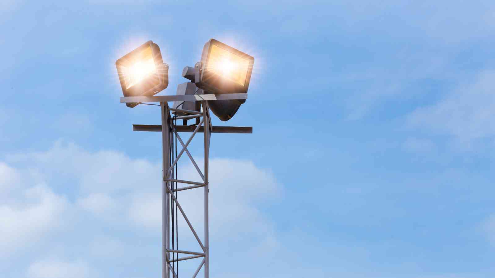 Outdoor security and garden lighting installation