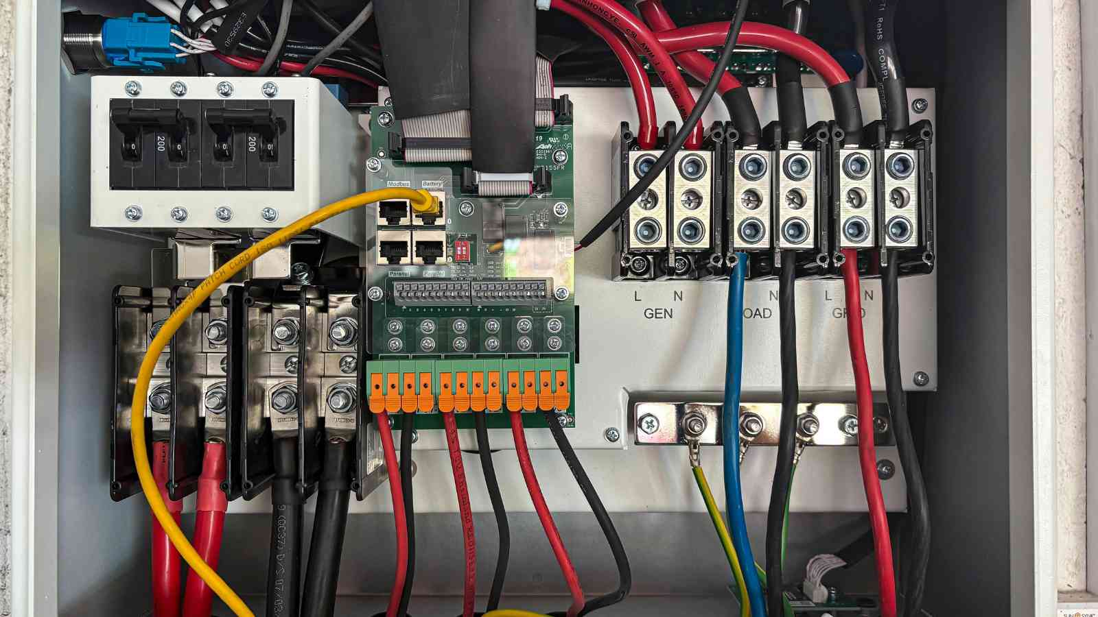 Precision wiring inside a modern electrical control enclosure